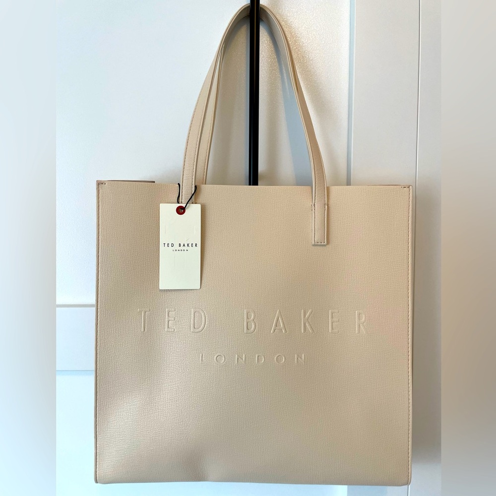 *NWT* Ted Baker Cream Textured Icon Tote